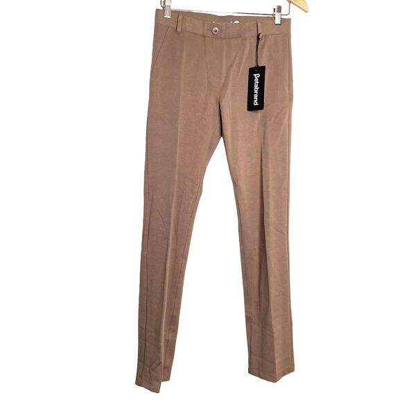 BETABRAND Yoga Pants Khaki Color Size Small Stretchy Dress Trousers NWT - Picture 2 of 12